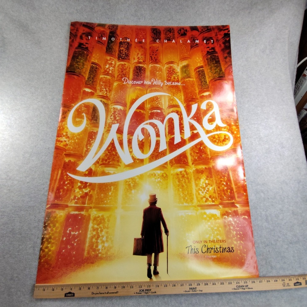 Wonka Movie‎ 2023 27x40 Movie Theater Poster Teaser ORIGINAL Real BP.0CWT003